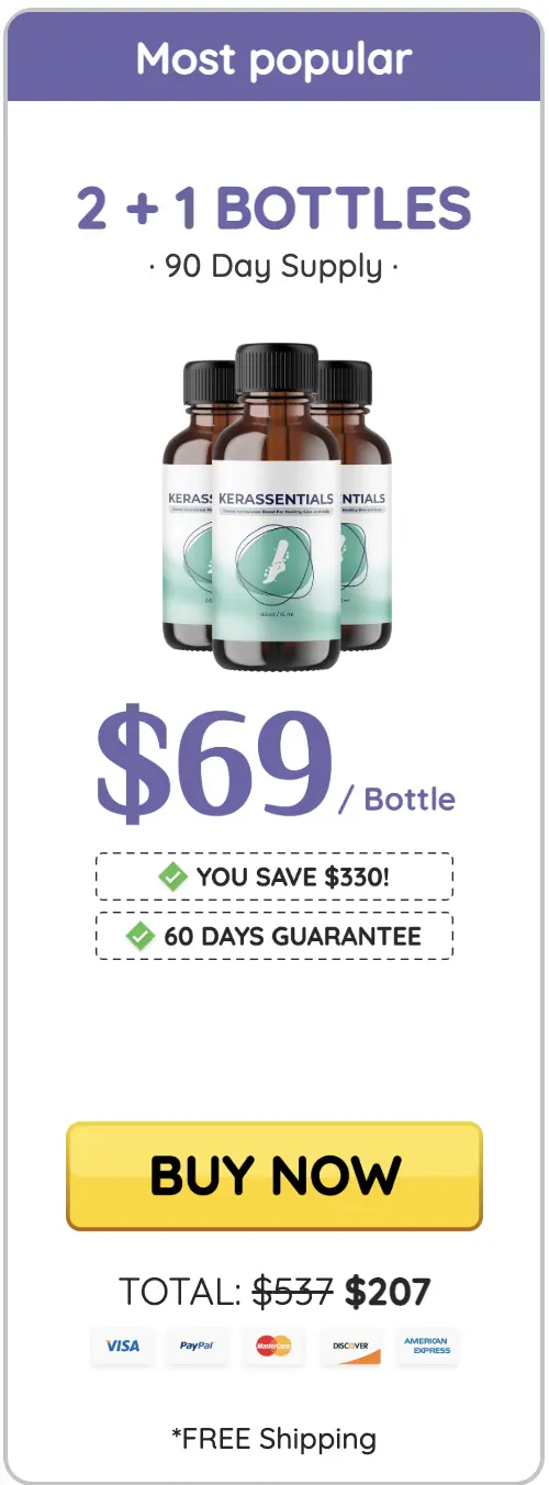 Kerassentials three bottle purchase option